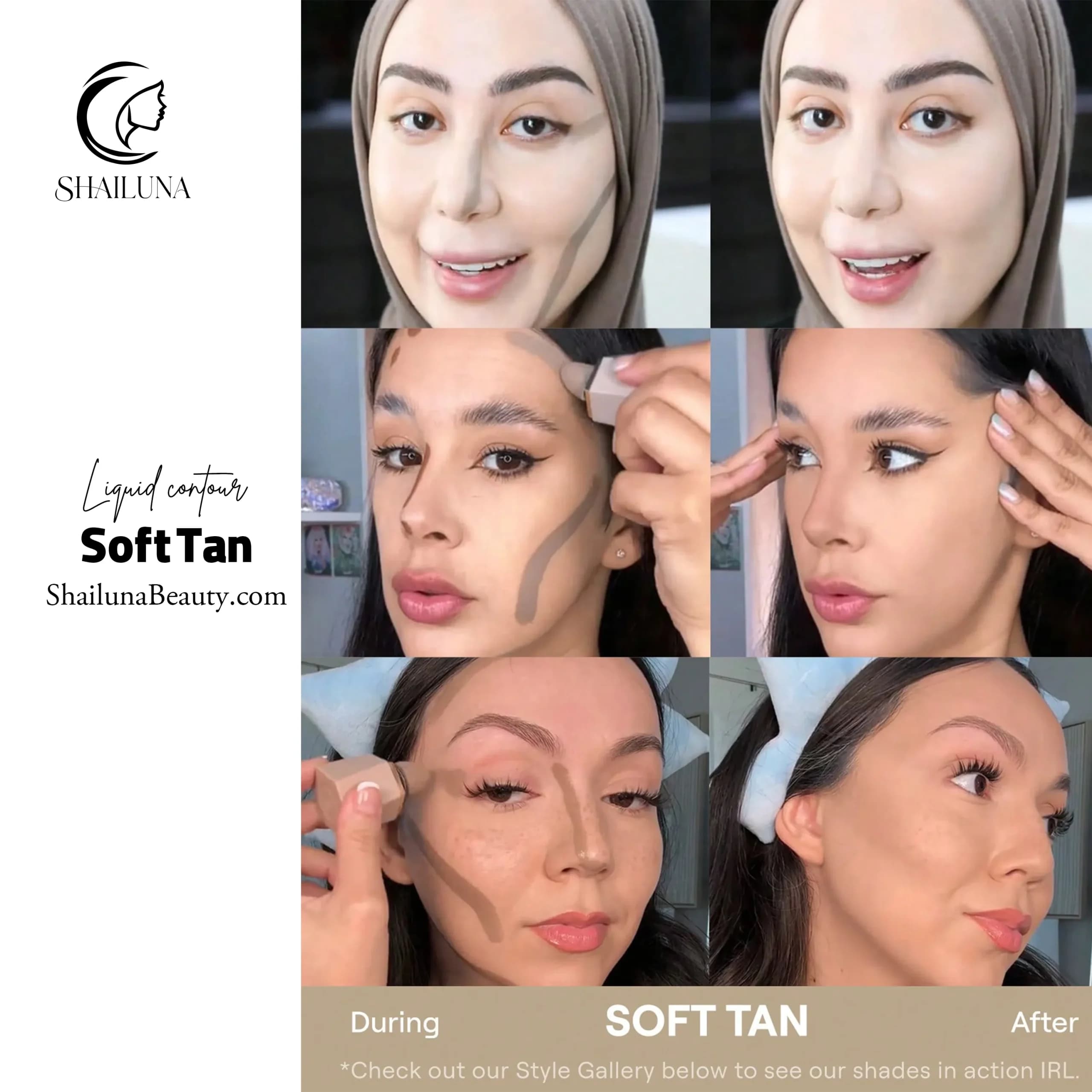 کانتور مایع شیگلم مدل Sheglam Soft Tan — تصویر ۳