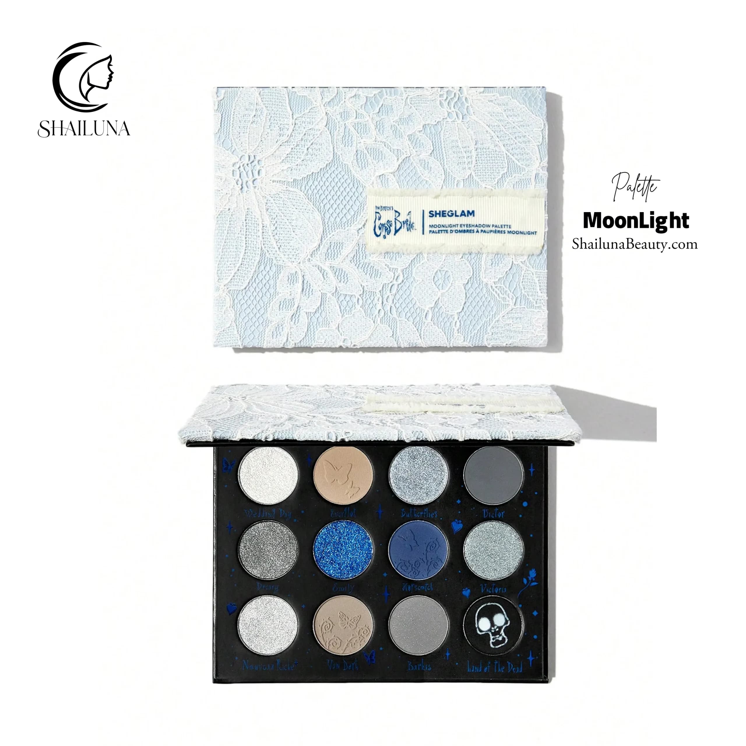 پالت سایه چشم 12 رنگ شیگلم مدل Sheglam Moonlight