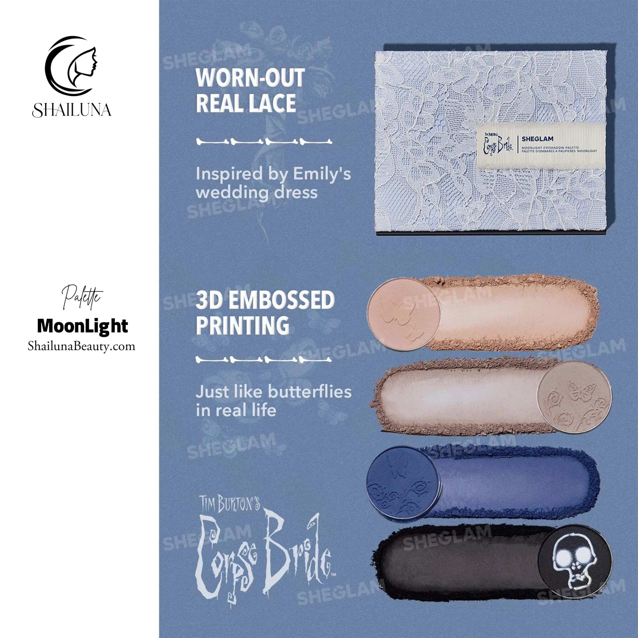 پالت سایه چشم 12 رنگ شیگلم مدل Sheglam Moonlight — تصویر ۴