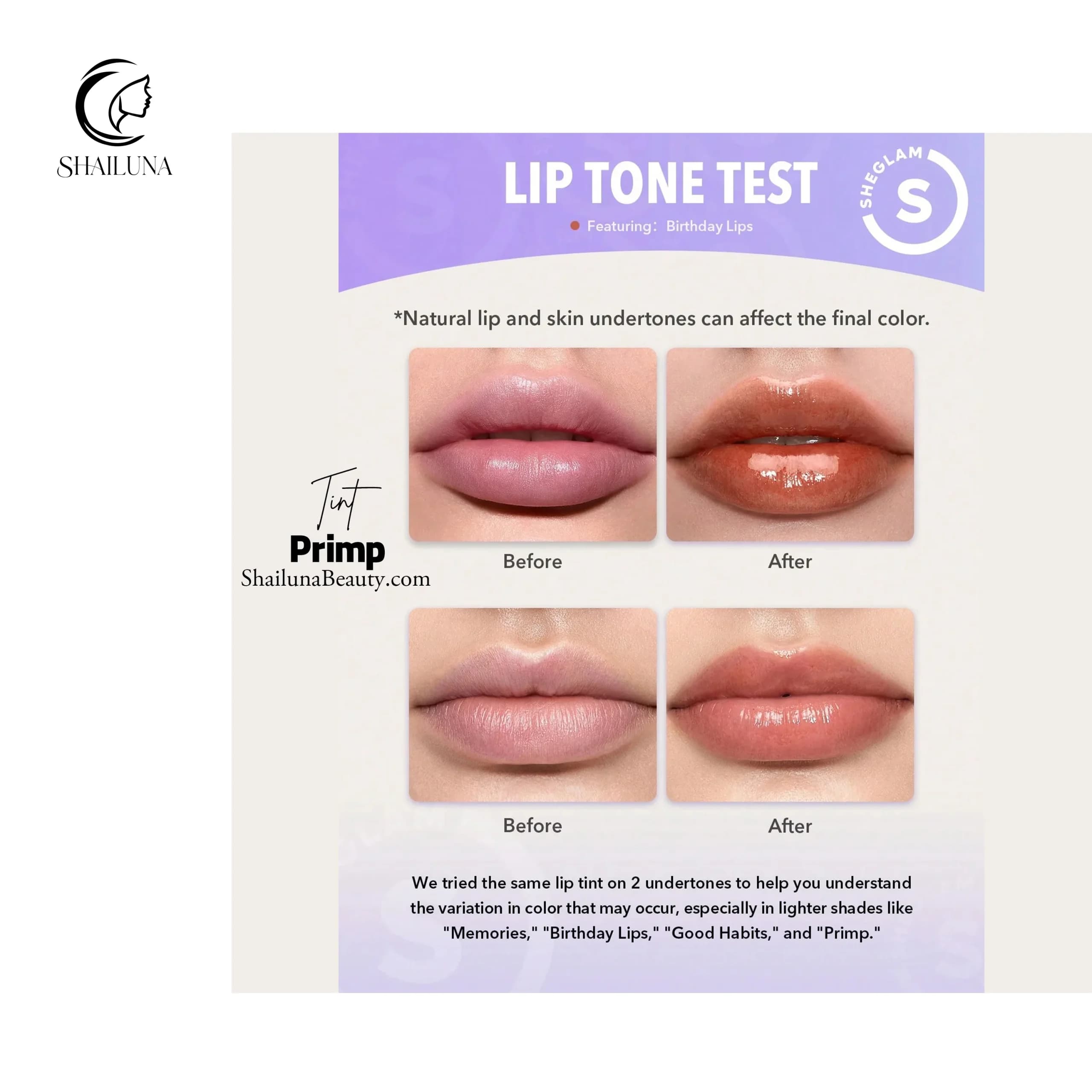 تینت لب شیگلم مدل Sheglam Primp — تصویر ۳