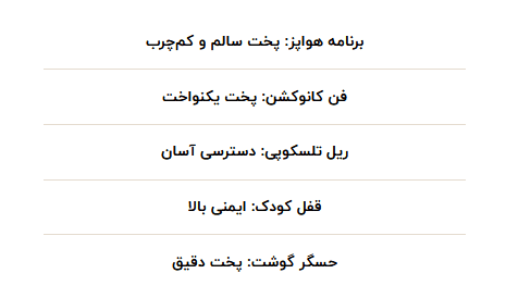 فر برقی آلتون مدل V۳۱۰S — تصویر ۳