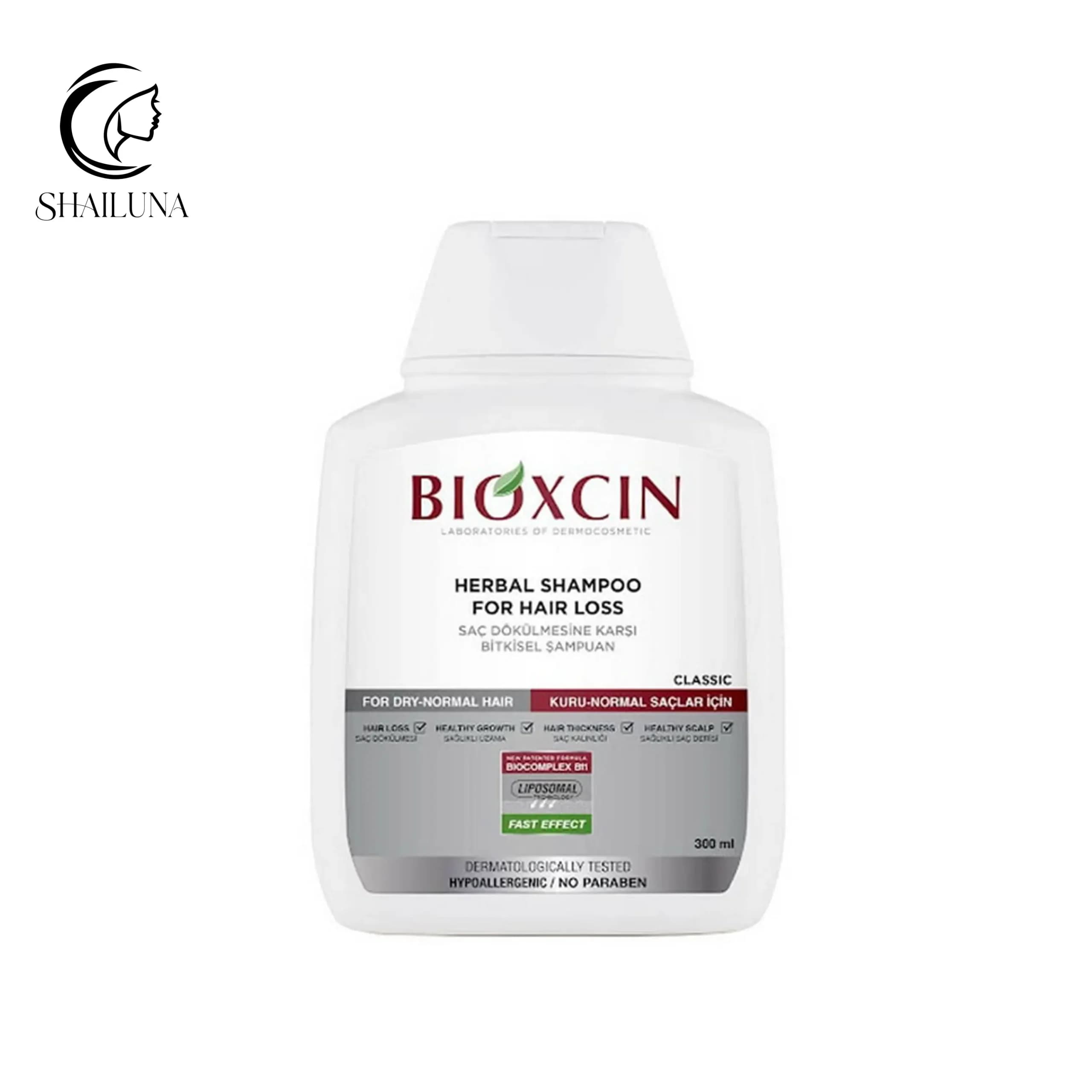 شامپو ضدریزش بیوکسین مناسب موهای خشک و معمولی Bioxcin Herbal Shampoo For Hair Loss