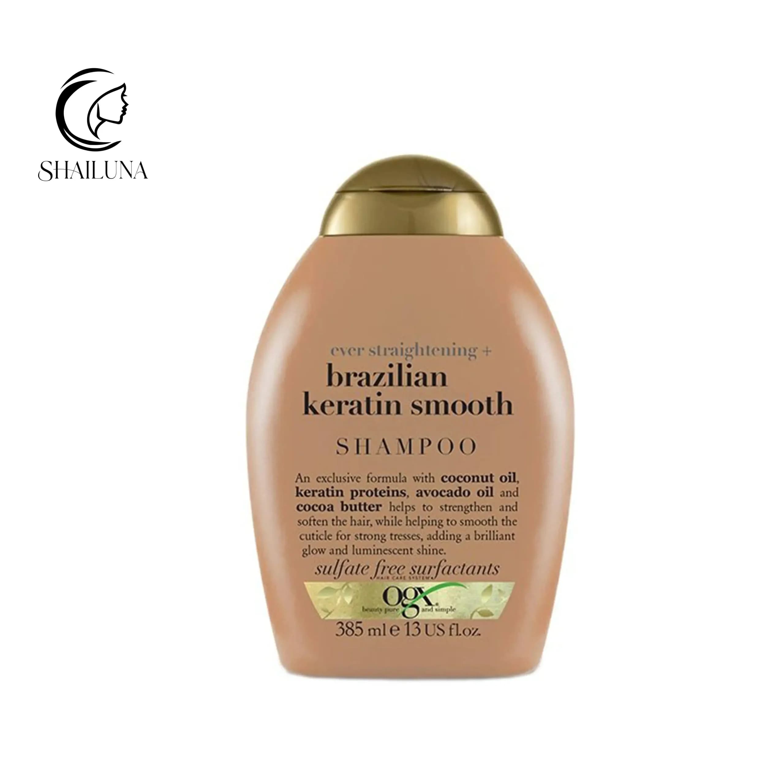 شامپو او جی ایکس OGX مدل کراتین برزیلی Brazilian Keratin Smooth