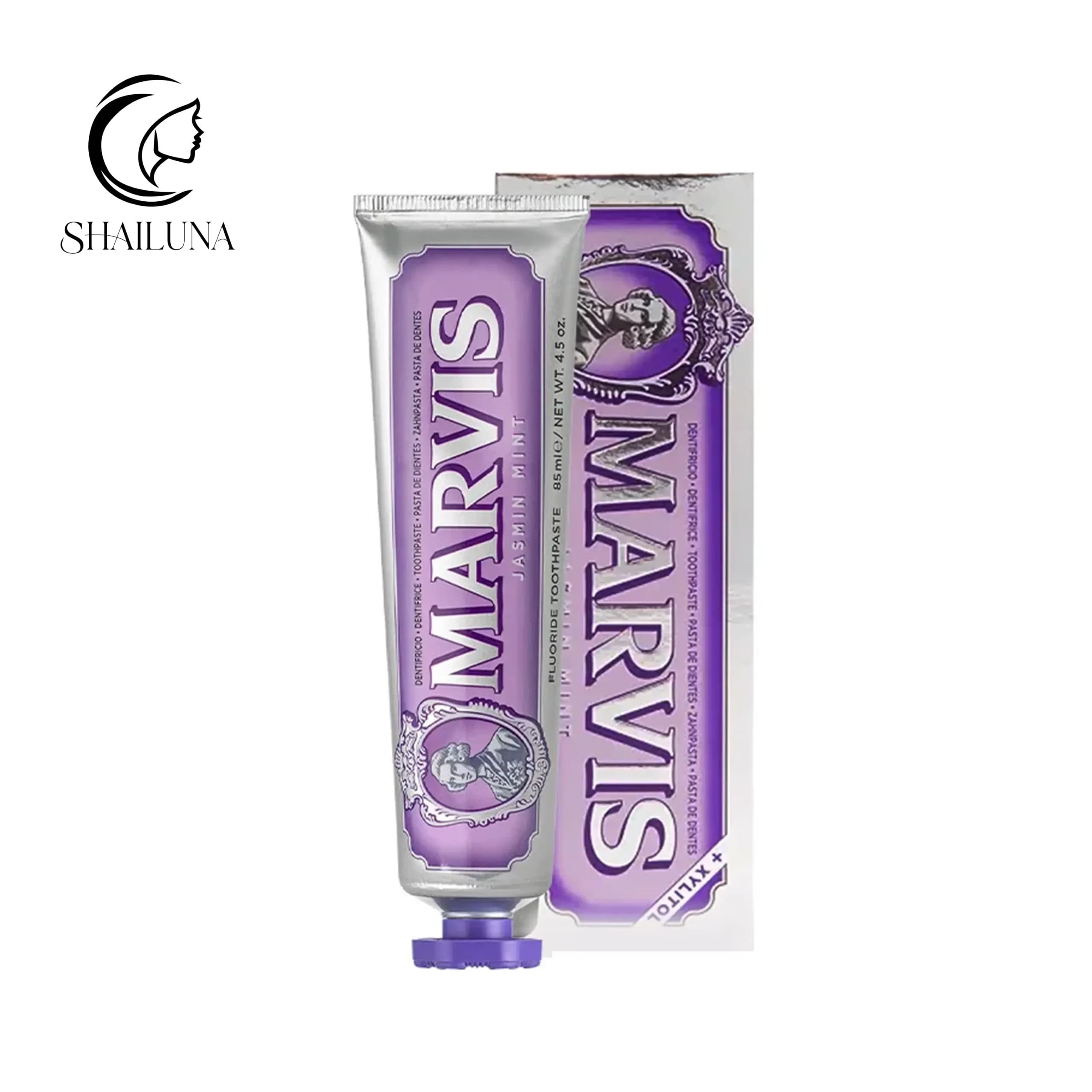 خمیردندان بنفش مارویس مدل یاس و نعنا Marvis Jasmin Mint — تصویر ۲