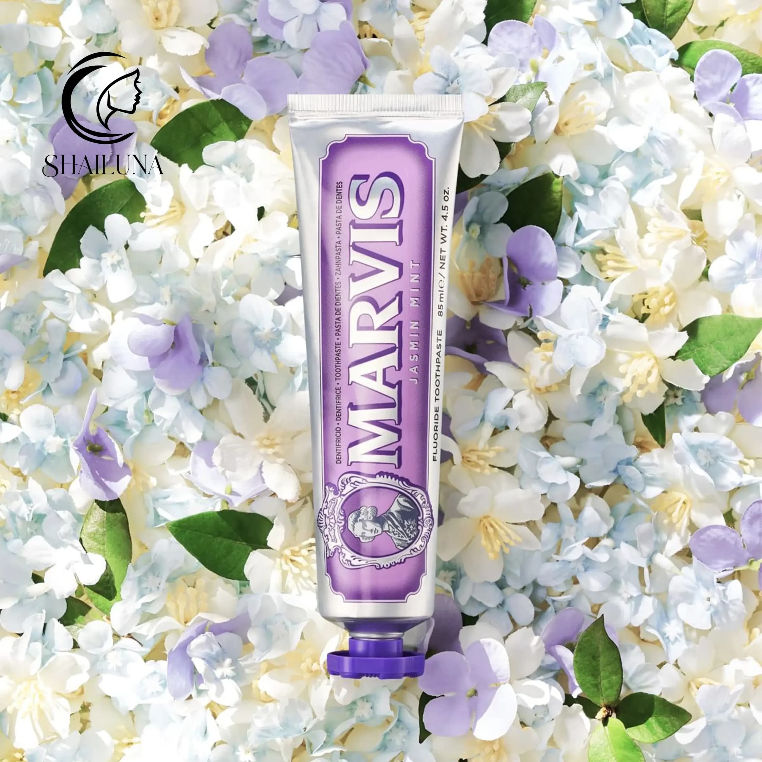خمیردندان بنفش مارویس مدل یاس و نعنا Marvis Jasmin Mint — تصویر ۵