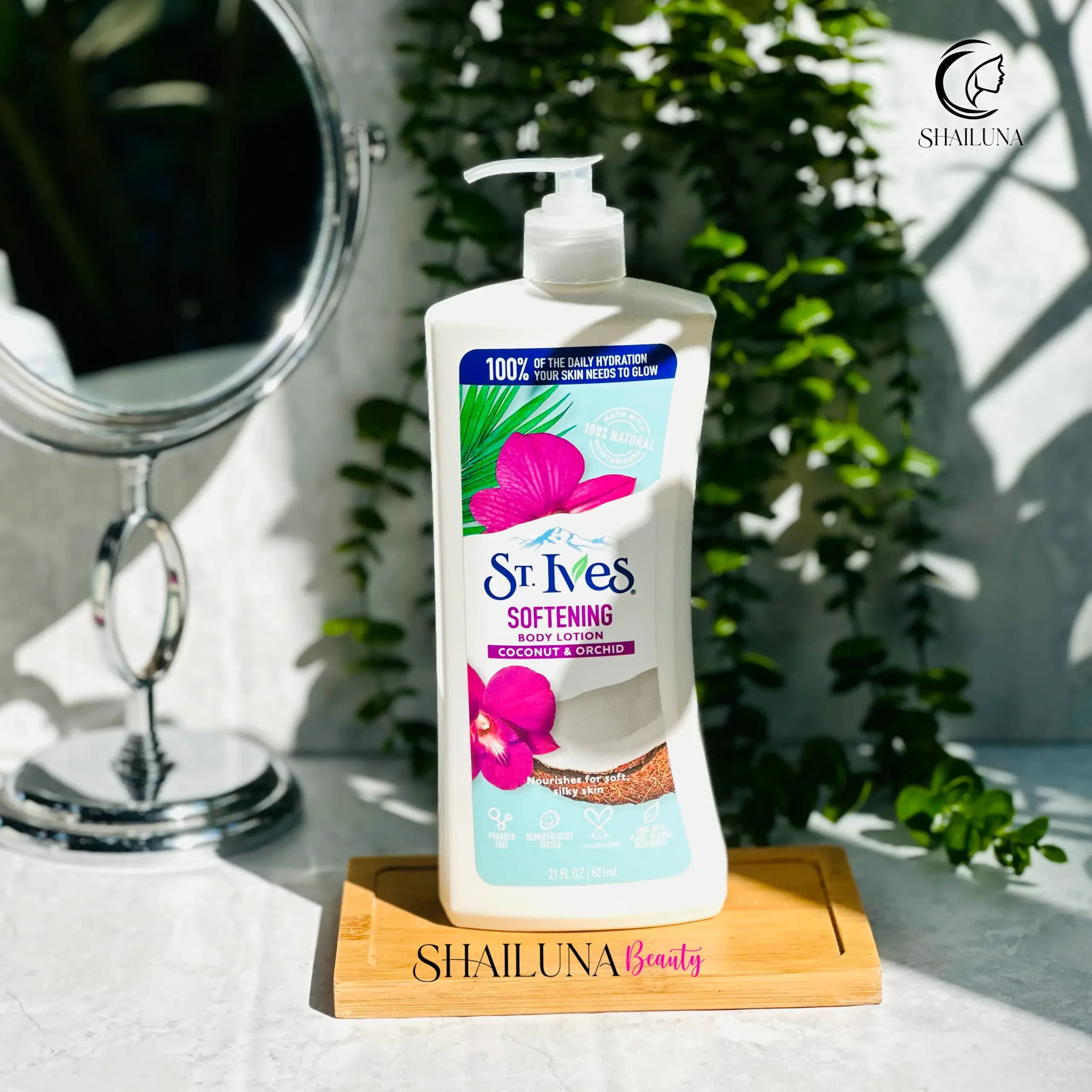 لوسیون بدن سینت ایوز St.Ives مدل نارگیل و گل ارکیده Softening Coconut and Orchid — تصویر ۲