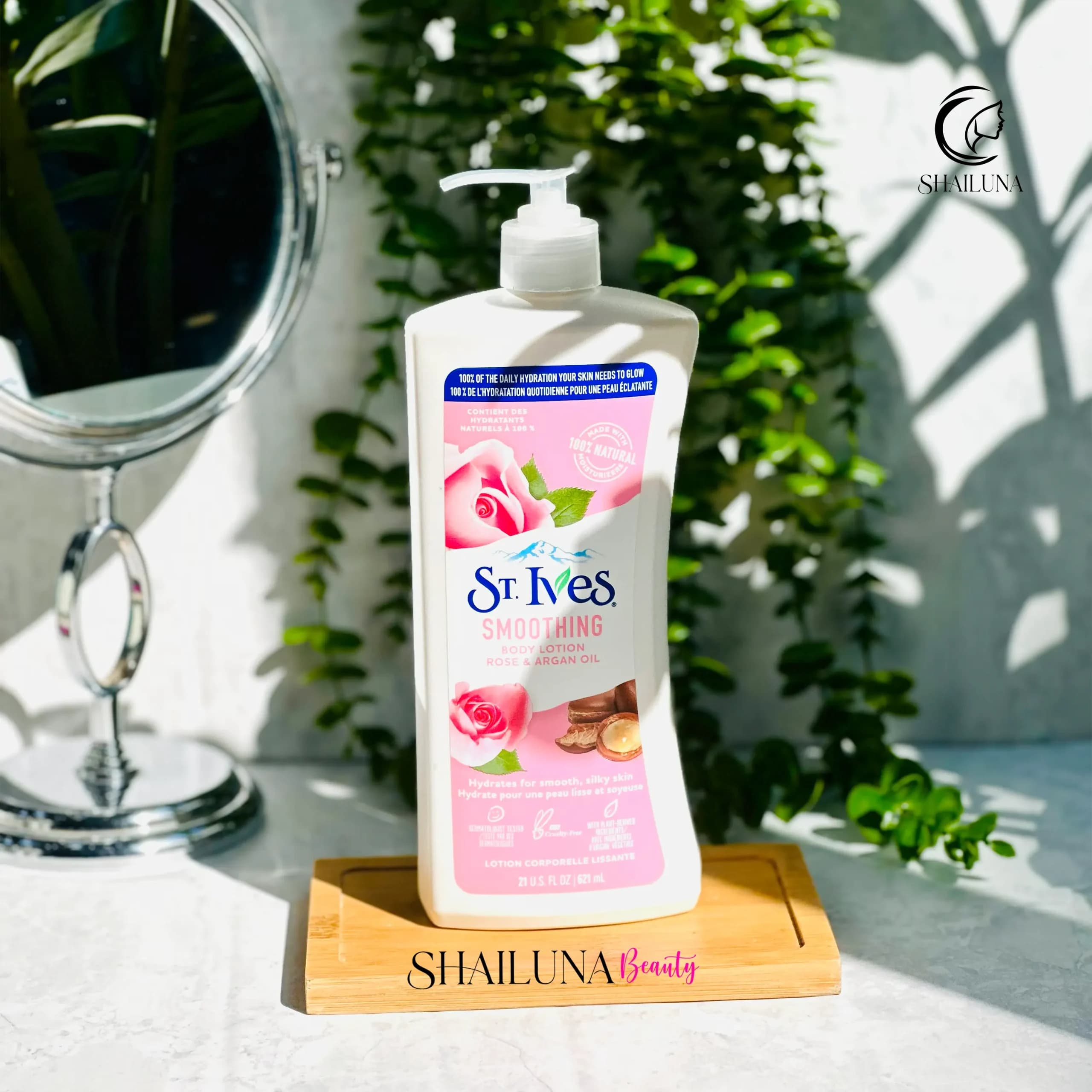 لوسیون بدن سینت ایوز St.Ives حاوی گل رز و روغن آرگان — تصویر ۳