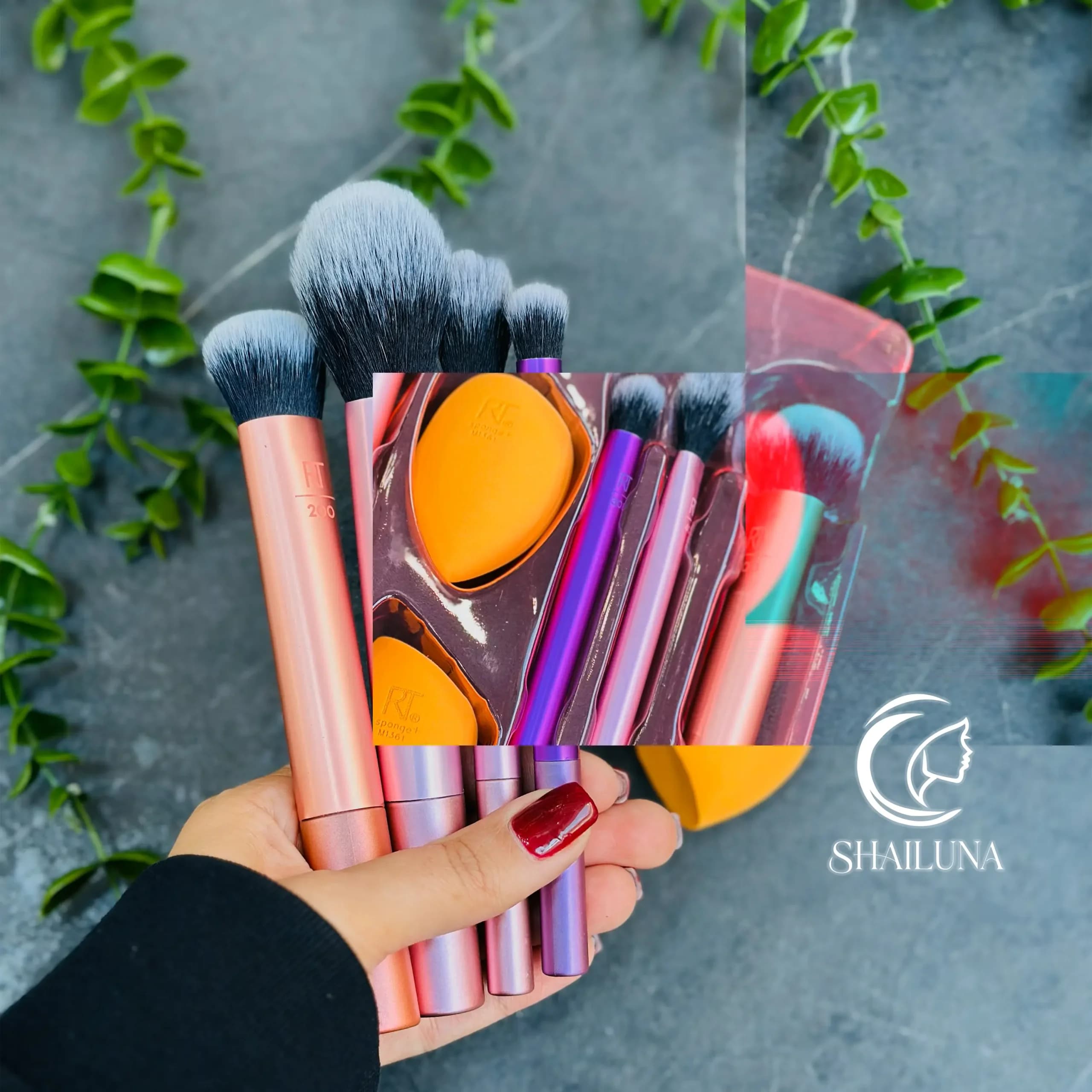 ست براش آرایشی 6 تکه دو پد ریل تکنیک Real Techniques Brush — تصویر ۵