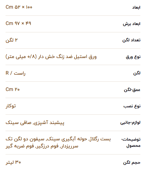 سینک ظرفشویی توکار آلتون مدل ST-۱۰۰۱ R — تصویر ۳