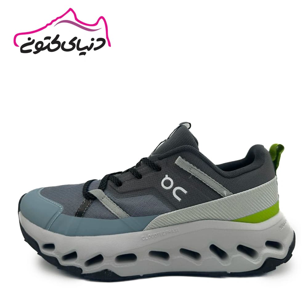 کتونی آن رانینگ Qc طوسی سبز اورجینال
