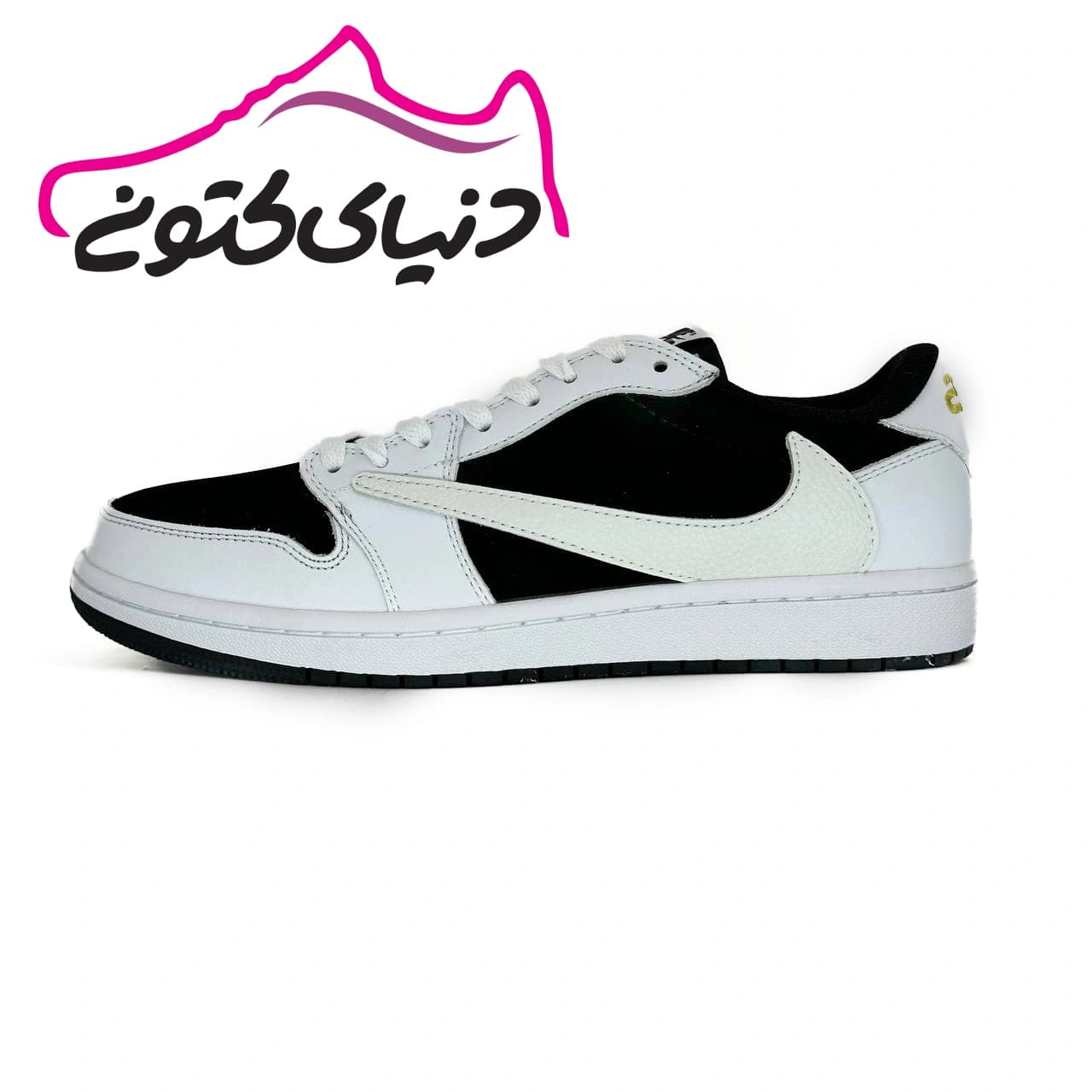 کتونی جردن تراویس مشکی سفید اورجینال