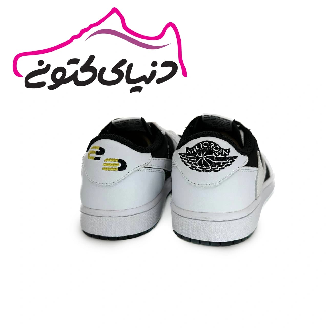 کتونی جردن تراویس مشکی سفید اورجینال — تصویر ۴