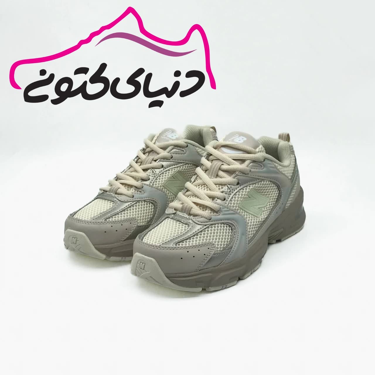 کتونی نیوبالانس 530 کرم سبز اورجینال — تصویر ۴