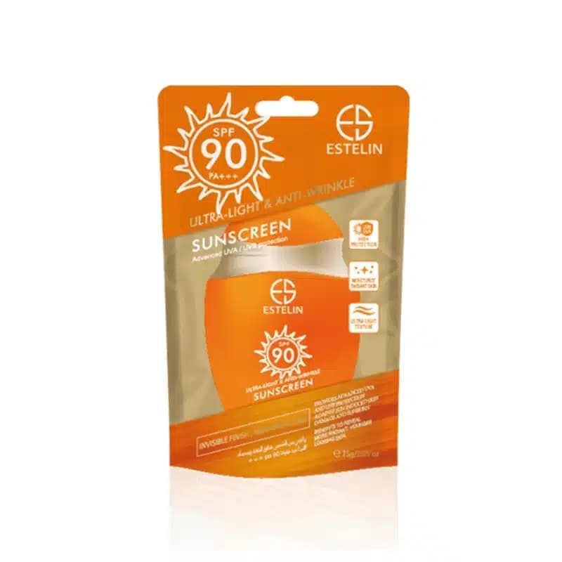 ضدآفتاب ضدچروک SPF90 استلین Estelin مدل Ultra Light & Anti Wrinkle Sunscreen(75 گرم) — تصویر ۸