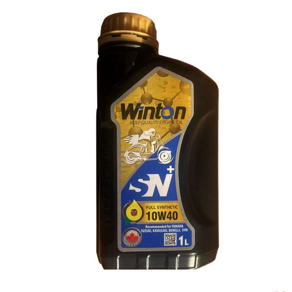 روغن موتور سیکلت WINTON وینتون 1 لیتری 10W40 SN+ JASO MA2