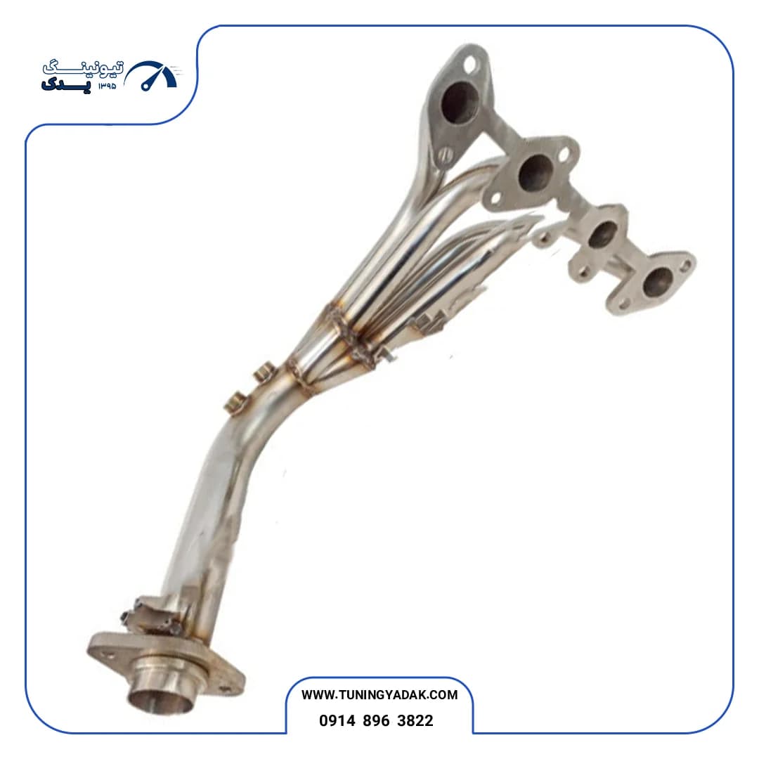 هدرز استیل HZ Power موتور TU3 پژو ۲۰۶ تیپ ۲ و ۳ — تصویر ۲