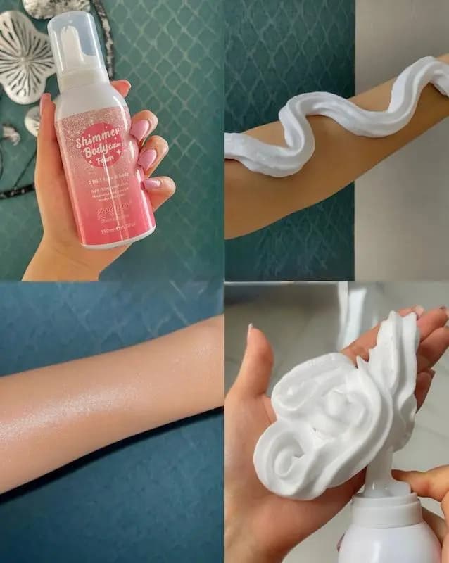 خامه بدن فومی شاین دار (Shimmer Body Lotion Foam) — تصویر ۳