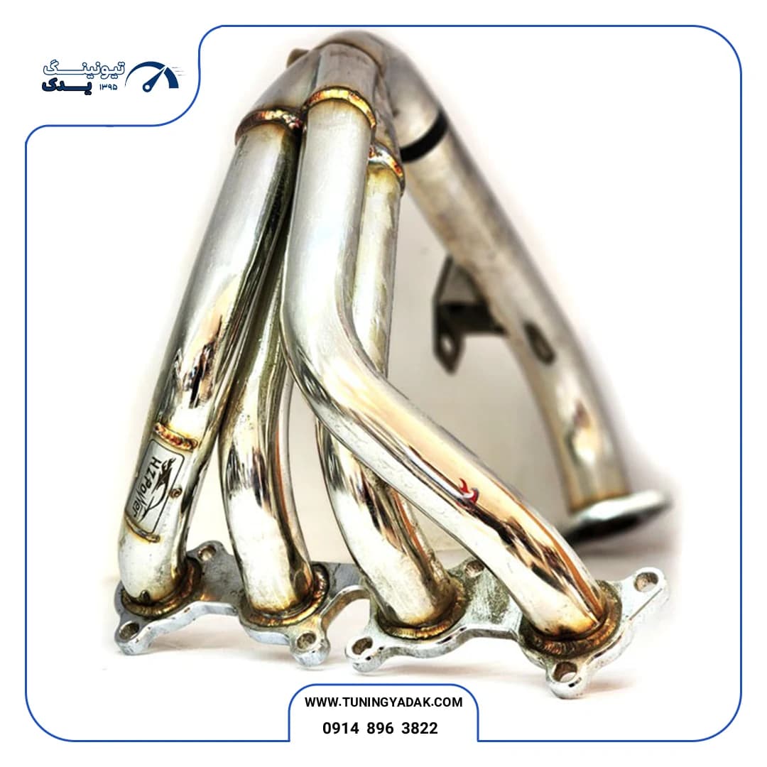 هدرز استیل HZ Power موتور TU5 رانر کوتاه پژو ۲۰۶، ۲۰۷ و رانا