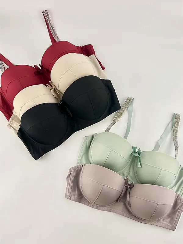 ست شورت و سوتین اسفنجی دکلته فنردار کد 6709-35000 — تصویر ۳