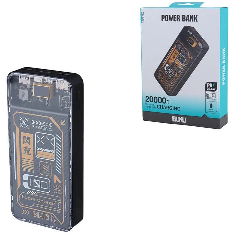 پاور بانک فست شارژ بوکو MG-G134 QC3.0 PD 22.5W ظرفیت 20000 mAh