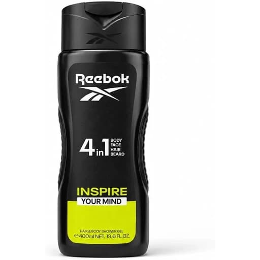 ژل شستشوی بدن و مو 4 در 1 مردانه ریبوک اصلی مدل Inspire Your Mind با حجم 400 میلی لیتر — تصویر ۲