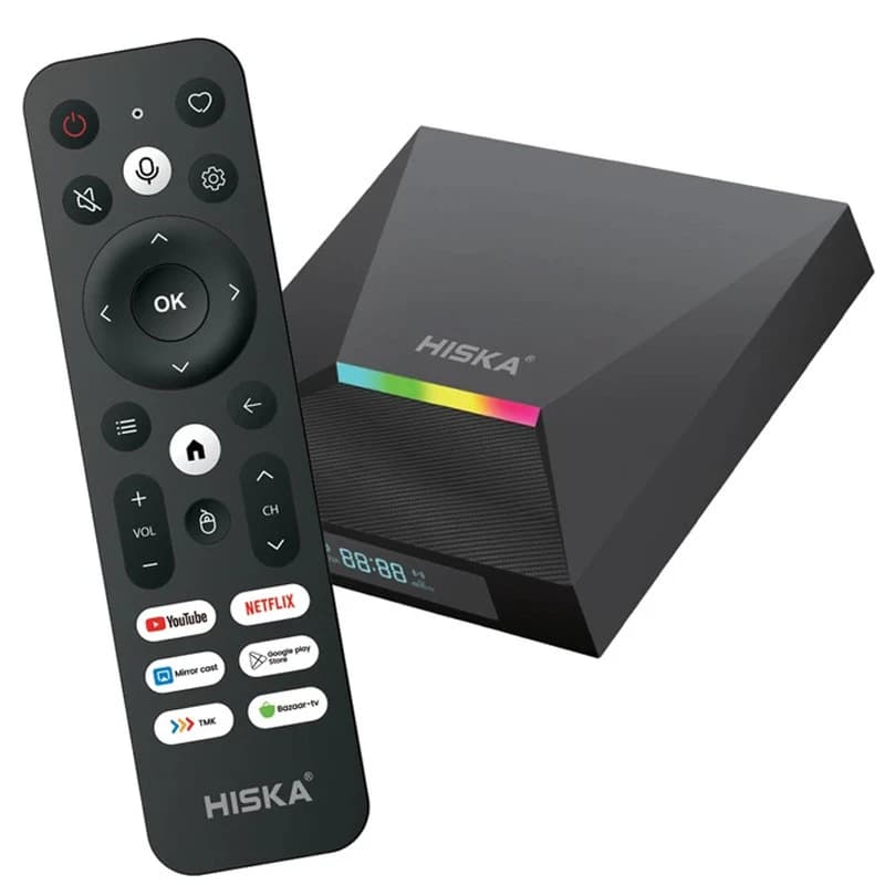 اندروید باکس Hiska A12 8K + ریموت کنترل — تصویر ۲