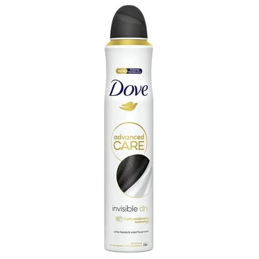 اسپری ضد تعریق زنانه داو مدل Invisible Dry بدون ایجاد لک روی لباس ساخت انگلیس حجم 250 میل