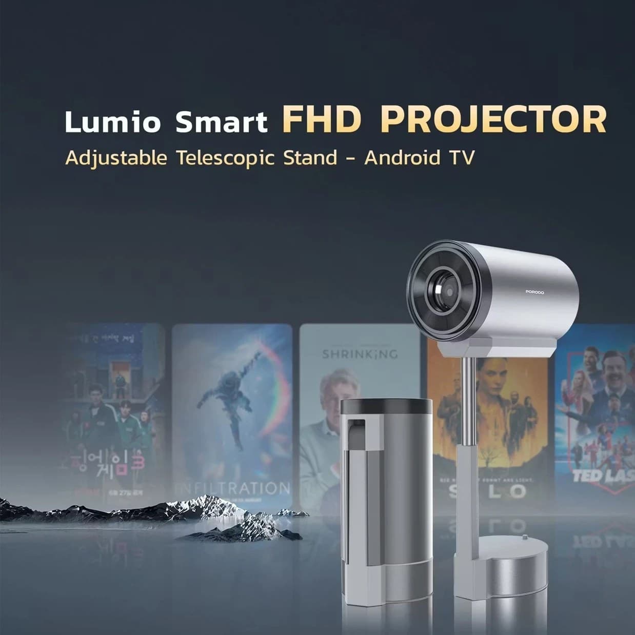 ویدئو پروژکتور هوشمند Full HD پرودو مدل Lumio Smart PDTS17GY — تصویر ۳