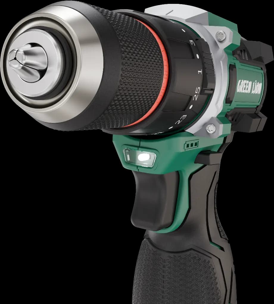 دریل چکشی شارژی بیسیم 2 باتری 18 ولت 3 آمپر ساعت گرین لاین مدل GD-15 Pro Drive — تصویر ۶