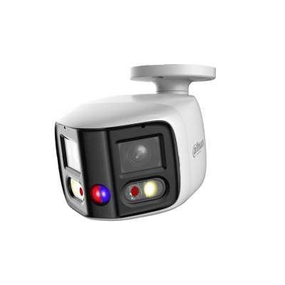 دوربین داهوا IPC-PFW3849S-A180-AS-PV | 2x4MP دوربین دو لنزی ۱۸۰ درجه TiOC WizSense با هشدار صوتی نوری و تشخیص هوشمند