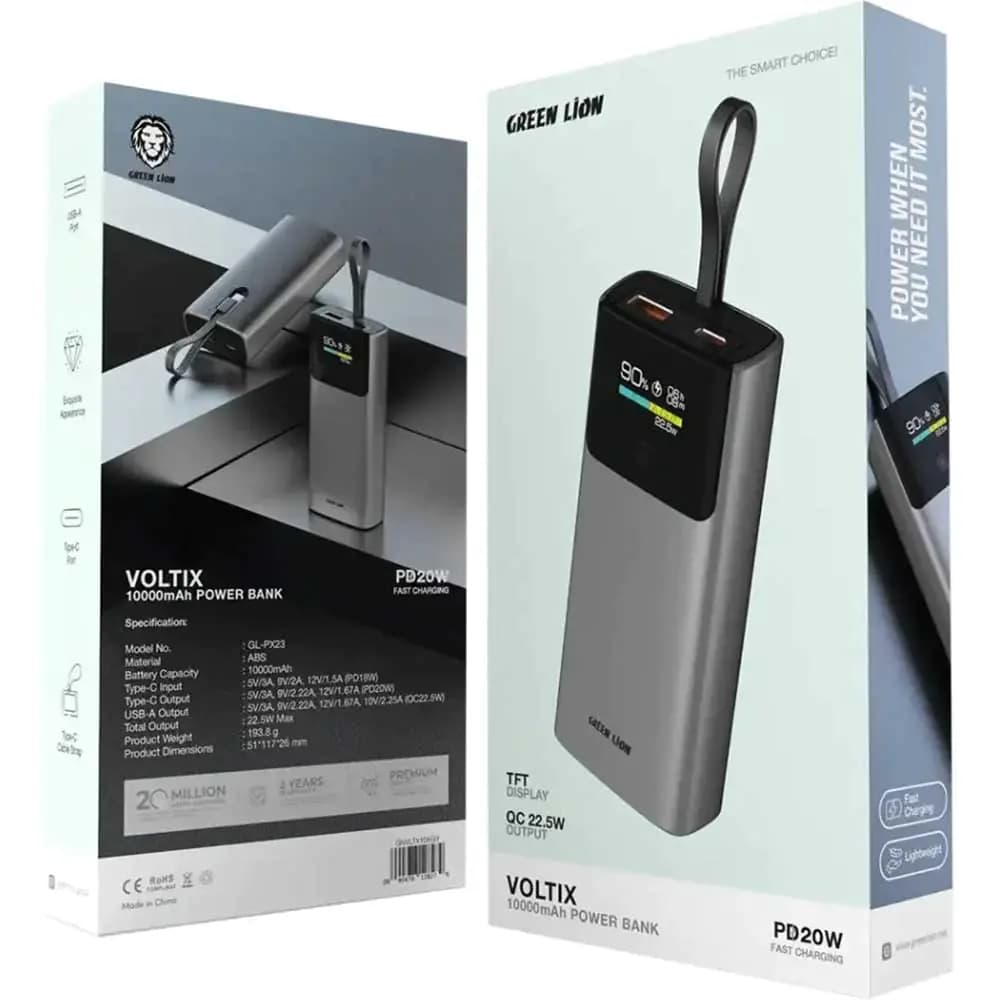 پاوربانک گرین لاین Voltx ظرفیت 10000mAh توان PD20W — تصویر ۲