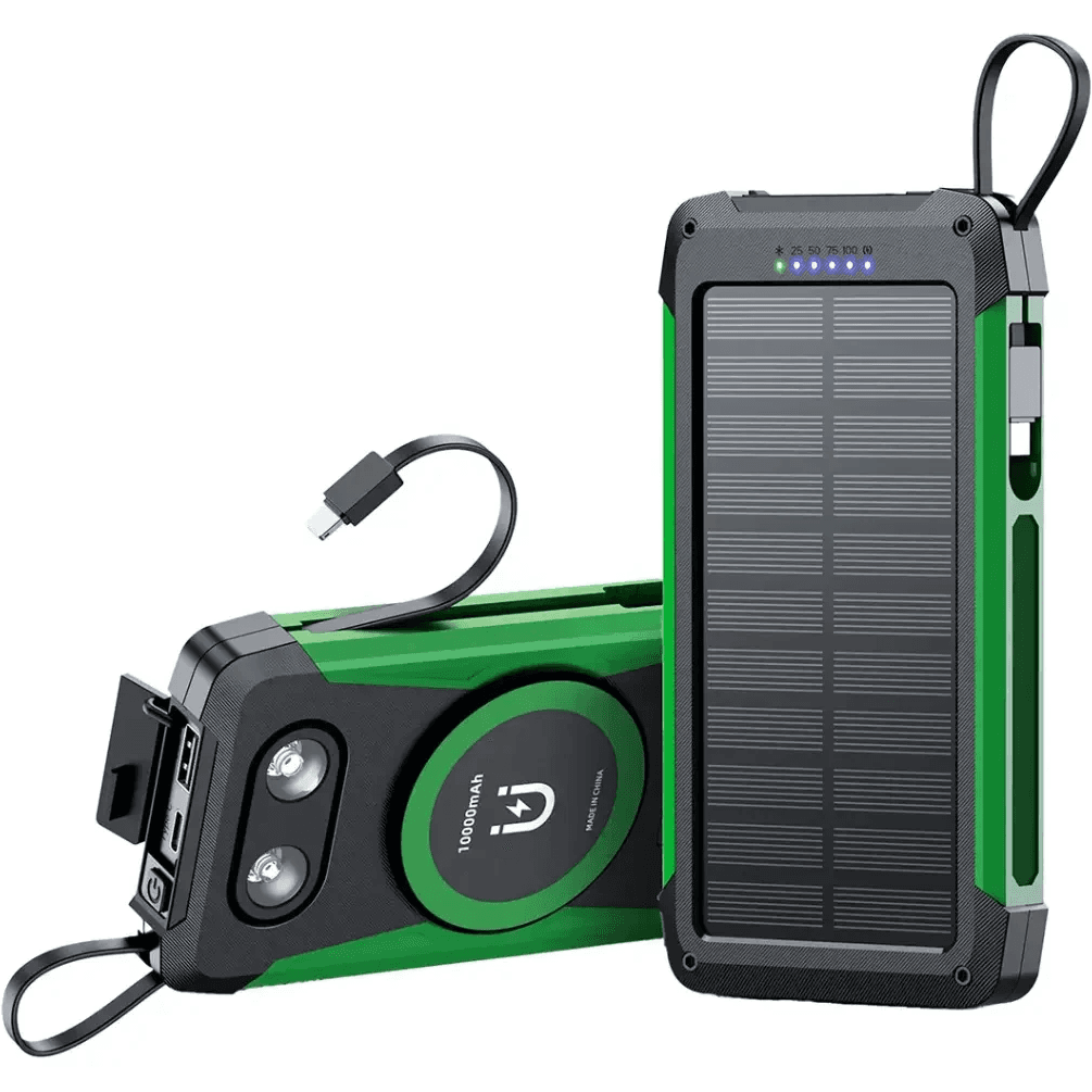 پاوربانک 10000 میلی‌آمپر با شارژ سریع 20 وات و شارژ خورشیدی گرین لاین مدل Solar Trex — تصویر ۴