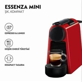 قهوه‌ساز کپسولی نِسپرسو مدل Essenza Mini مشکی با فوم‌ساز شیر — تصویر ۳
