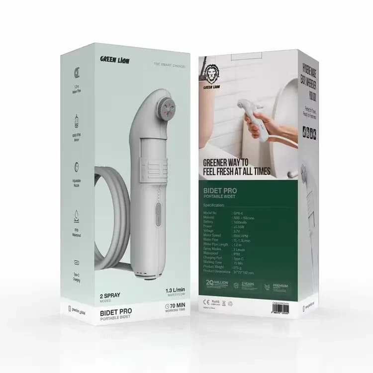 بیده قابل حمل گرین لاین مدل GREEN LION BIDET PRO WATER FLOW — تصویر ۳