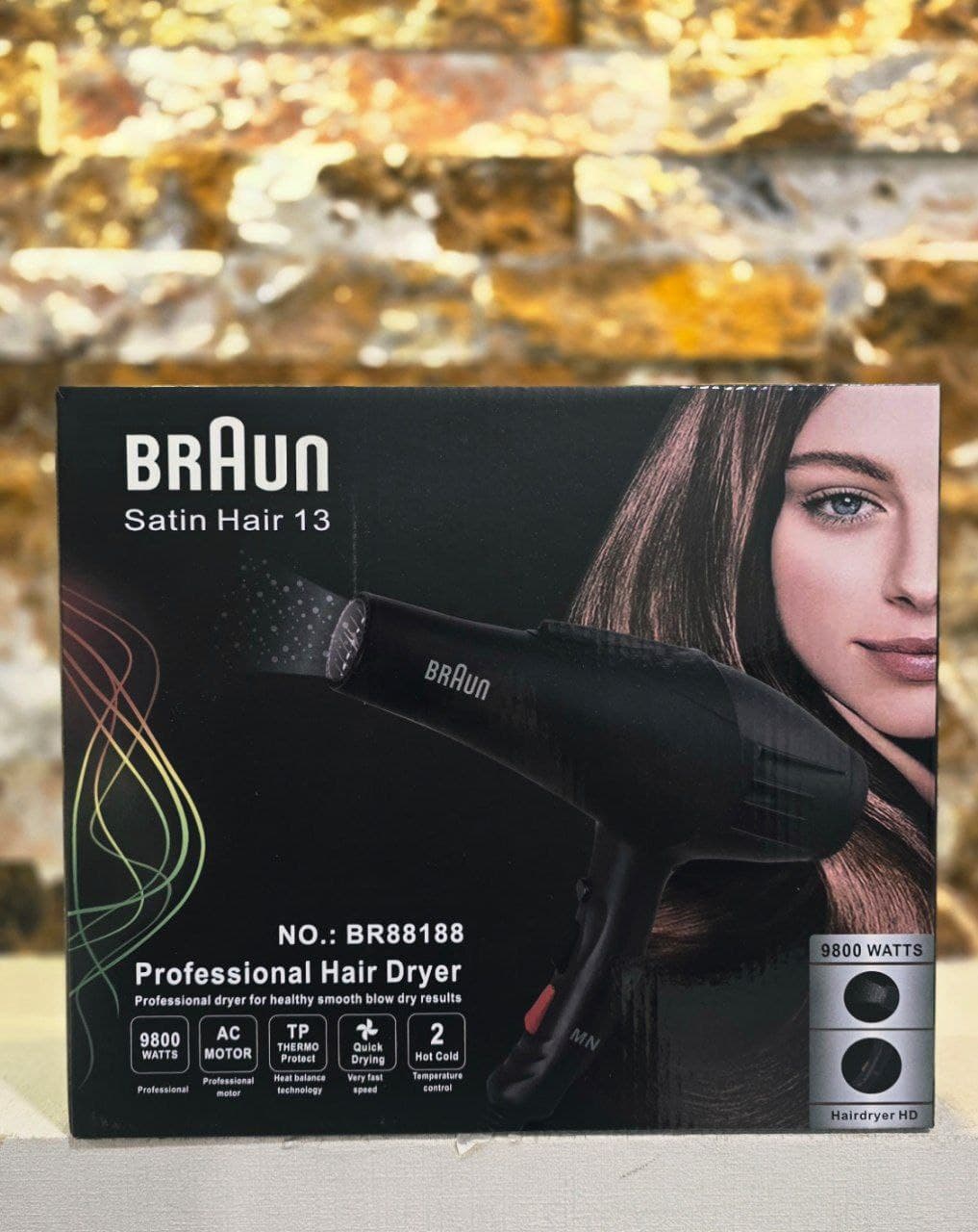 سشوار براون حرفه‌ای مخملی9800وات مدل BR-88188
