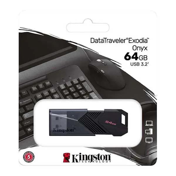 فلش مموری 64 گیگابایت USB 3.2 کینگستون مدل DataTraveler Exodia Onyx — تصویر ۲