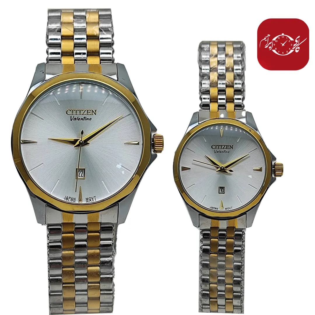 ست کلاسیک ساعت مچی مردانه و زنانه سیتیزن مدل Valentino 4225 — تصویر ۵