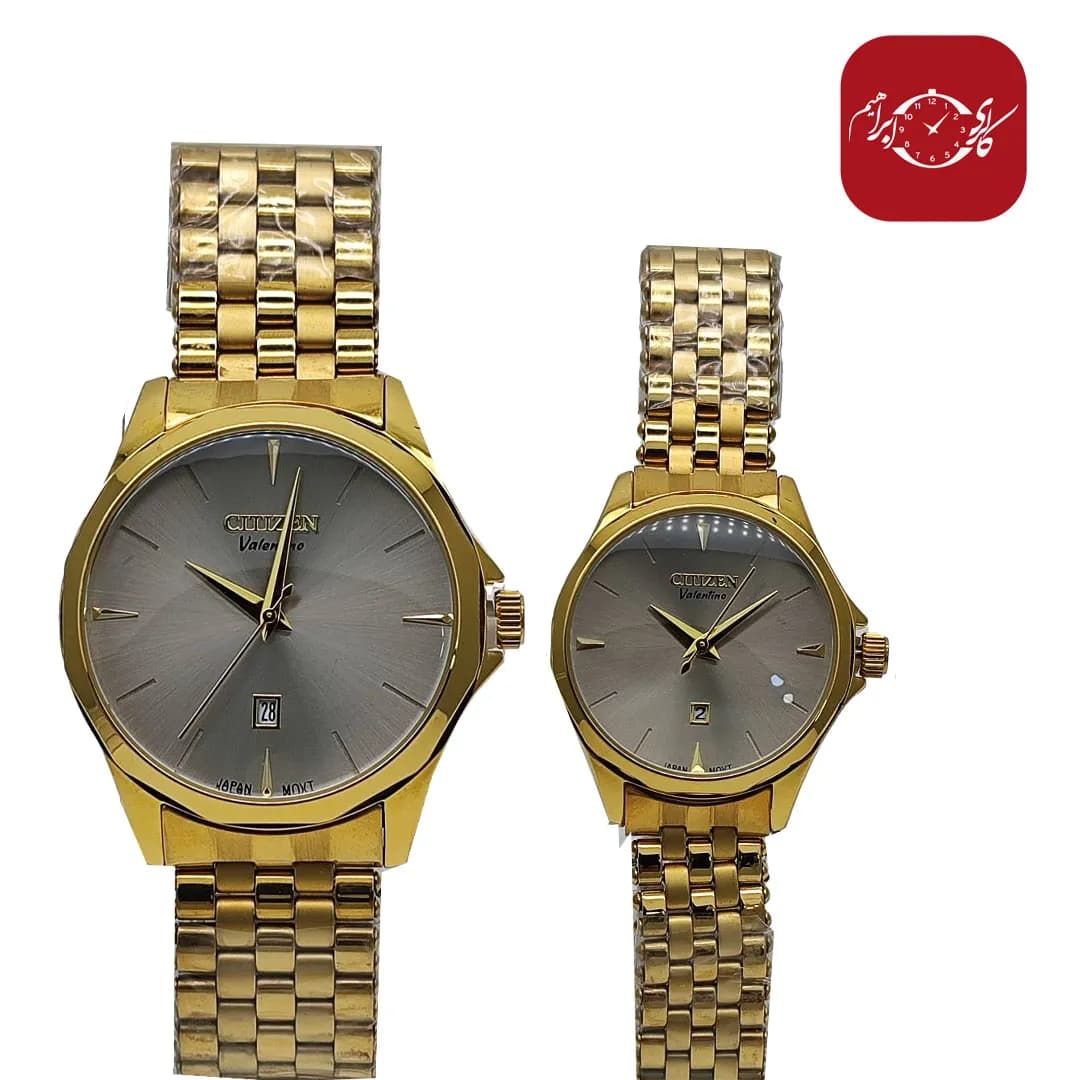 ست کلاسیک ساعت مچی مردانه و زنانه سیتیزن مدل Valentino 4225 — تصویر ۳