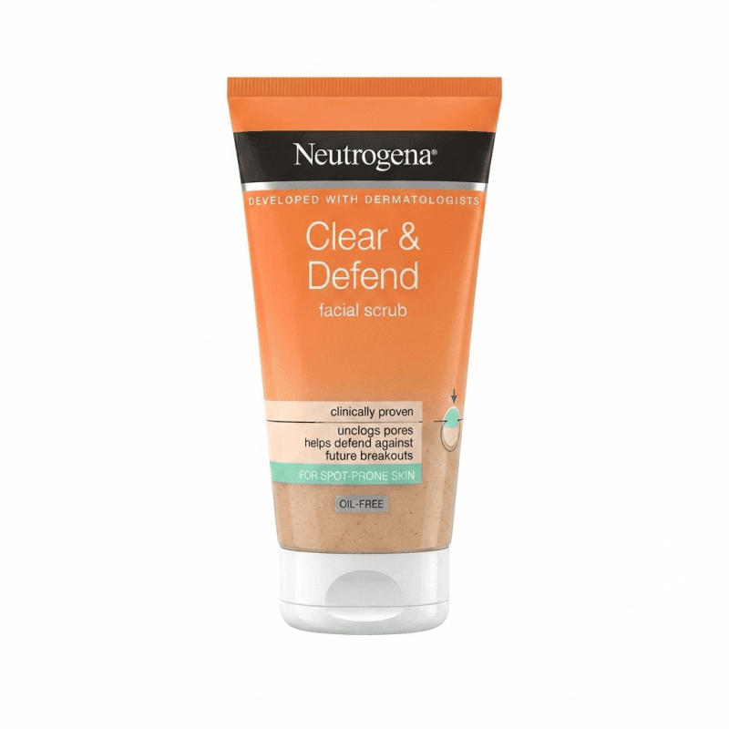 اسکراب صورت نوتروژینا Neutrogena Clear & Radiant