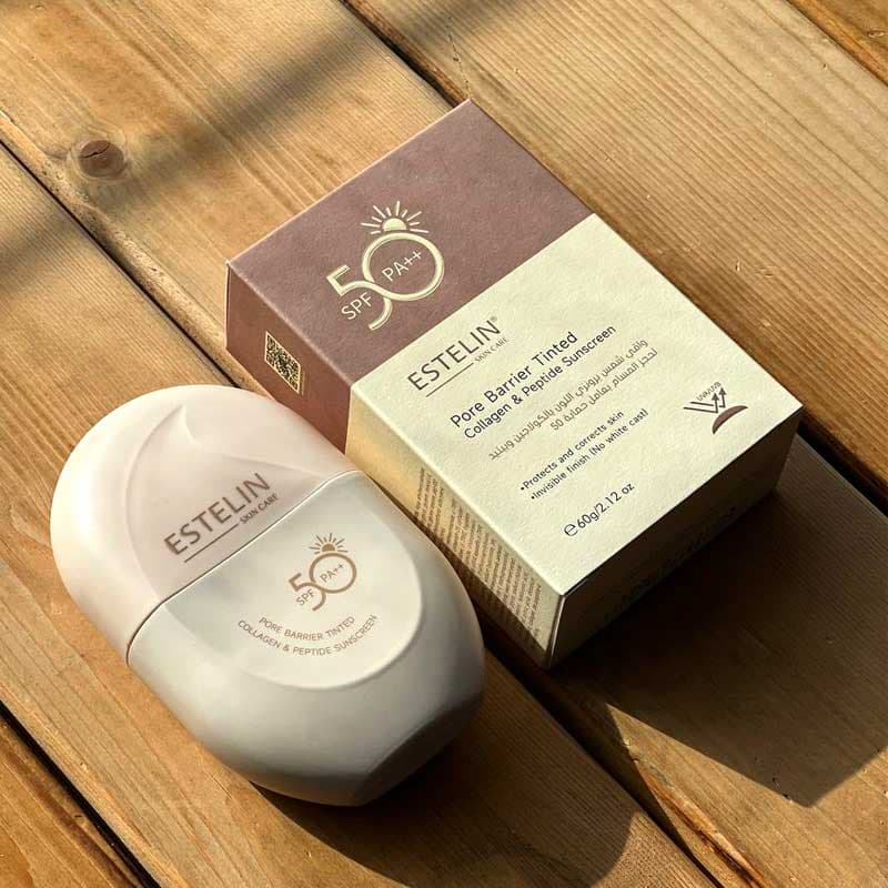 کرم ضد آفتاب رنگی کلاژن و پپتاید spf 50 استلین وزن ۶۰ گرم — تصویر ۳