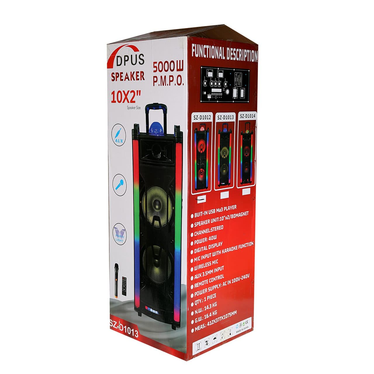 اسپیکر پارتی باکس مدل SZ-D1012 — تصویر ۲