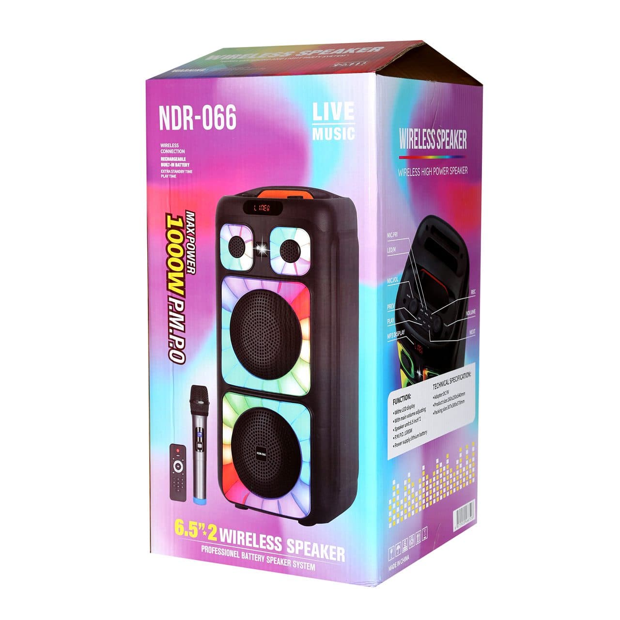 اسپیکر پارتی باکس مدل NDR-066 — تصویر ۲