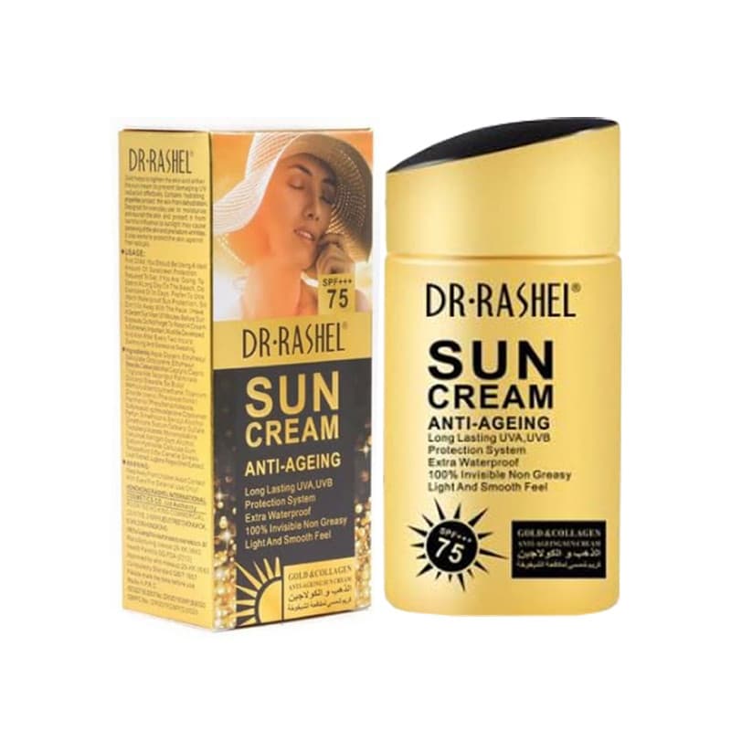 کرم ضد آفتاب بدون رنگ دکتر راشل SPF 75 حجم 80 میلی لیتر