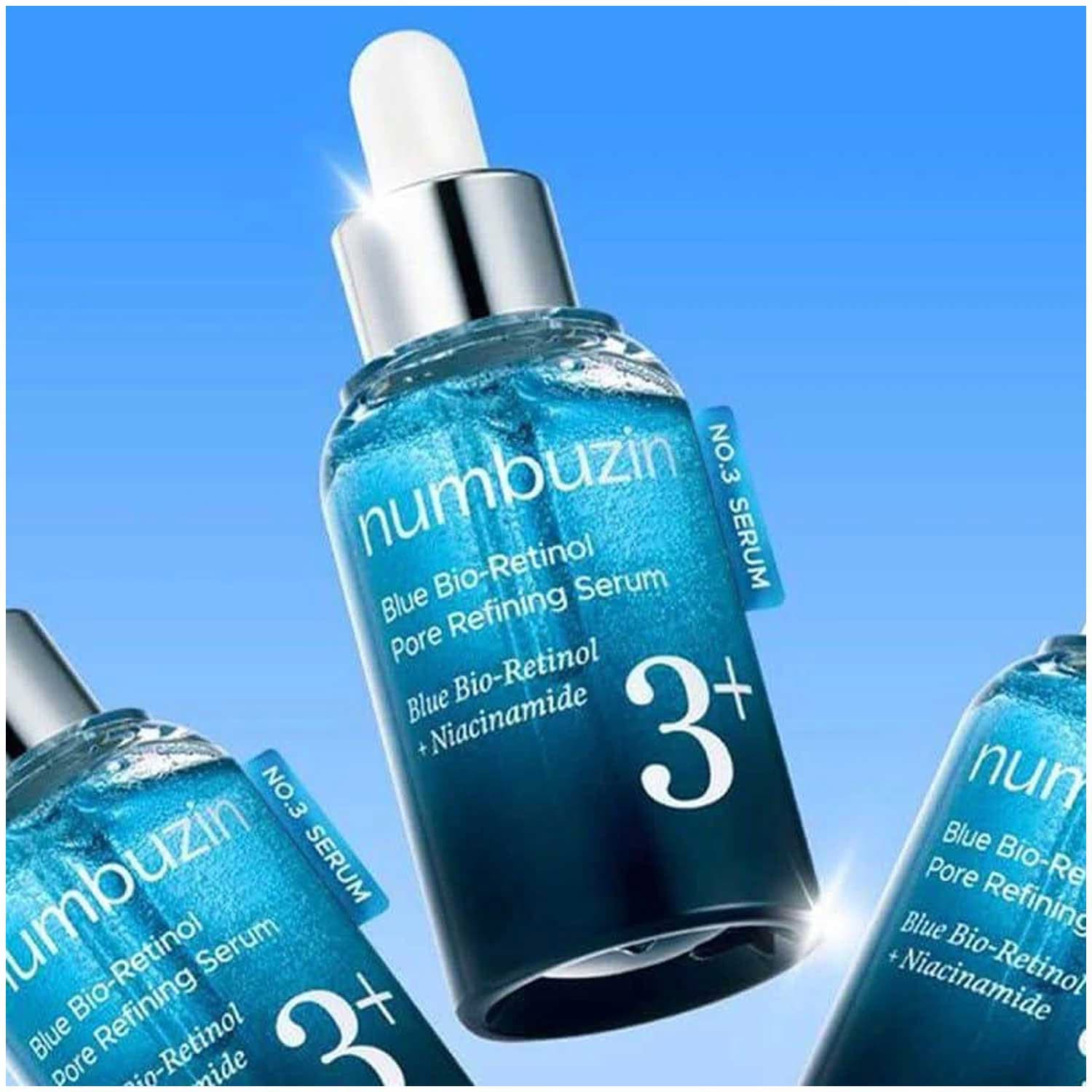 سرم جمع کننده منافذ شماره 3 نامبوزین BLUE BIO RETINOL حجم 30 میل — تصویر ۳