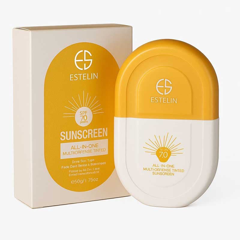 کرم ضد آفتاب کرم‌پودری استلین SPF70 حجم 50 میلی لیتر