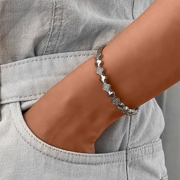 بنگل جواهری زنانه کد 4052