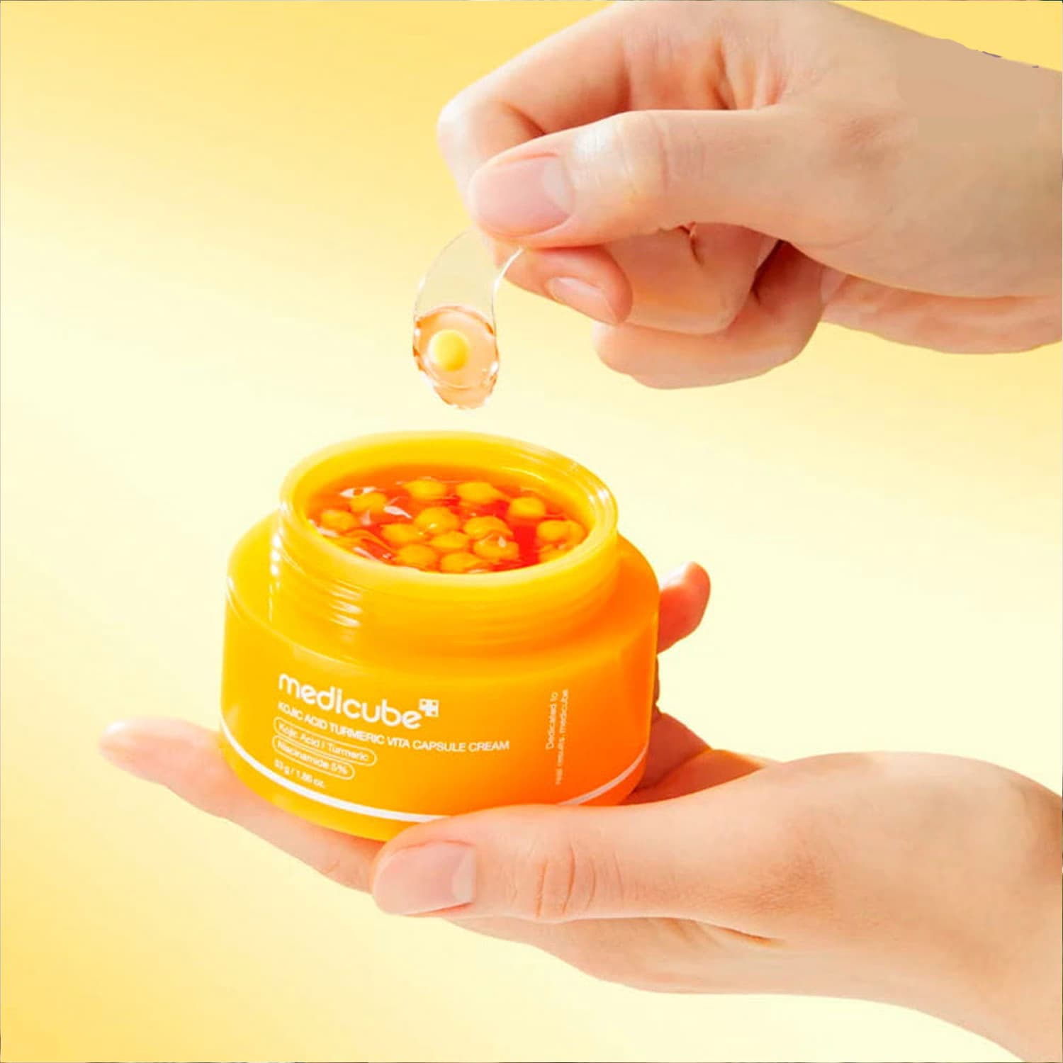 کرم کپسولی روشن کننده و ضد لک کوجیک اسید مدی کیوب Medicube وزن 53 گرم — تصویر ۳
