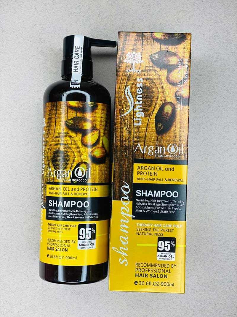 شامپو مو لایتنس عصاره روغن آرگان حجم 900 میلی لیتر — تصویر ۲