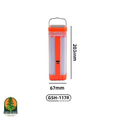 چراغ فانوسی کمپینگ خورشیدی مدل GSH-1168 — تصویر ۲