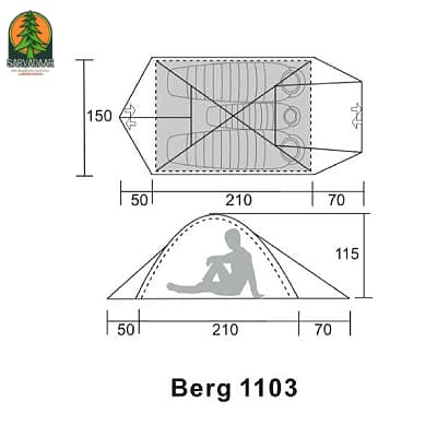 چادر سه نفره BERG — تصویر ۵